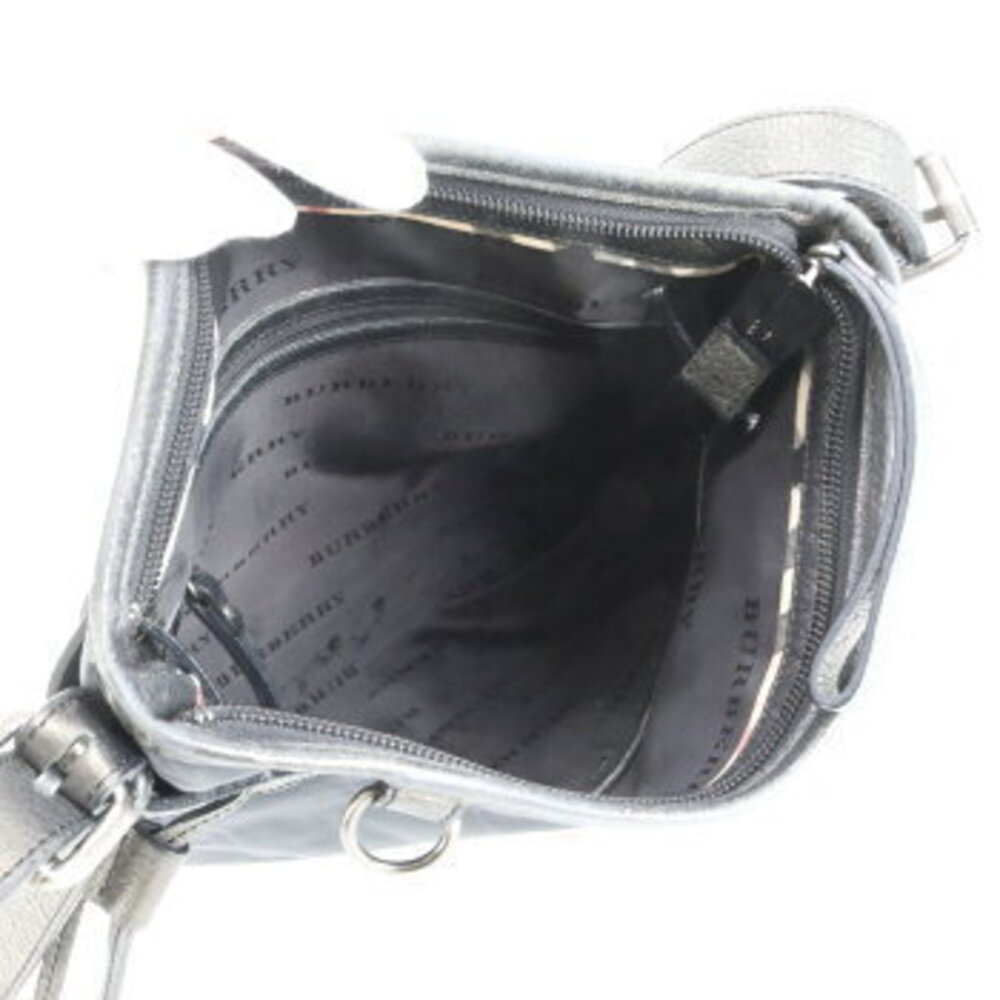 Burberry leather shoulder bag crossbody messenger black - Picture 7 of 8